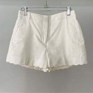 NWT J.Crew Scallop Hem Linen Shorts
